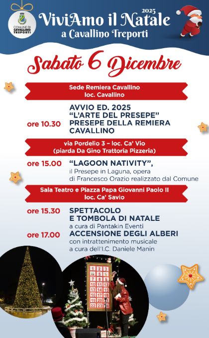 Viviamo il Natale a Cavallino Treporti con Accensione degli alberi comunali