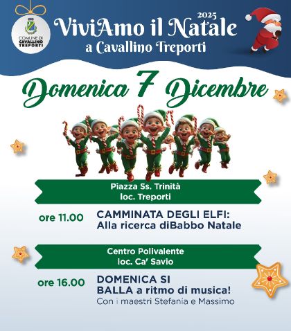 Viviamo il Natale a Cavallino Treporti con la Camminata degli Elfi