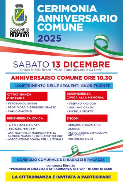Cerimonia Anniversario Comune 2025