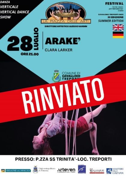 Rinviato: Araké - La Piazza delle Arti Summer Edition 2025 Rinviato: Araké - La Piazza delle Arti Summer Edition 2025