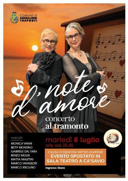 Note d'amore - Spostato in Sala Teatro Note d'amore - Spostato in Sala Teatro