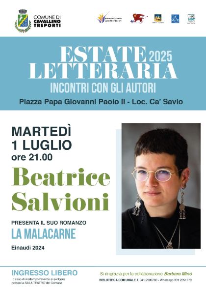 Estate Letteraria 2025 - Beatrice Salvioni presenta il suo romanzo Estate Letteraria 2025 - Beatrice Salvioni presenta il suo romanzo