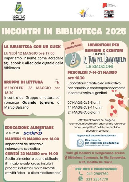 Incontri in Biblioteca 2025 Incontri in Biblioteca 2025