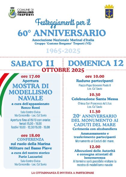 60° Anniversario Associazione Nazionale Marinai d'Italia 60° Anniversario Associazione Nazionale Marinai d'Italia