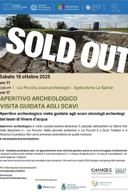Sold Out - Aperitivo archeologico e visita guidata agli scavi Sold Out - Aperitivo archeologico e visita guidata agli scavi