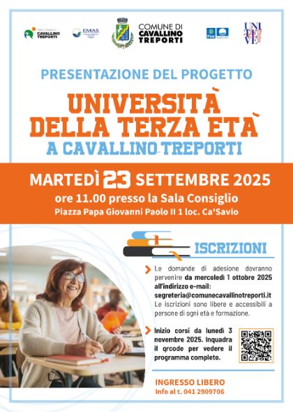 Università della terza età - Presentazione del progetto