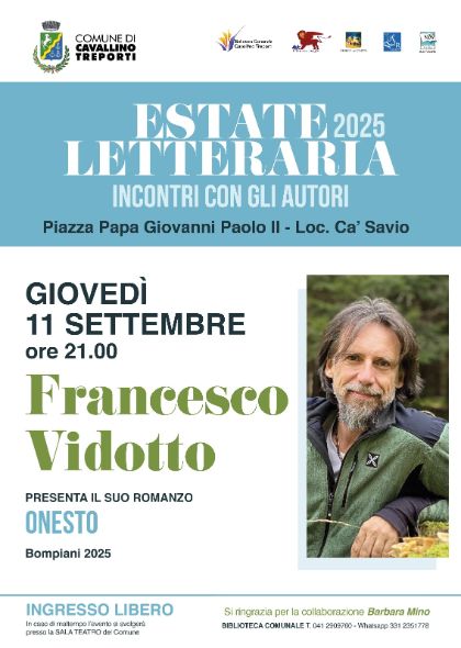 Estate Letteraria 2025 - Francesco Vidotto presenta il suo romanzo Estate Letteraria 2025 - Francesco Vidotto presenta il suo romanzo