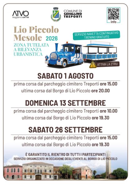 Lio Piccolo e Mesole: servizio navetta gratuito in occasione degli eventi