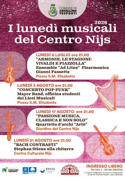 I Lunedì musicali del Centro Nijs