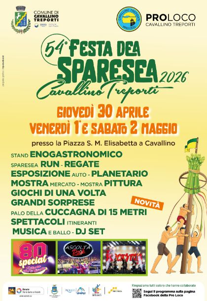 54° Festa dea Sparesea 2026