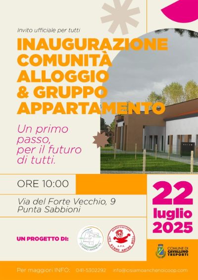 Locandina Inaugurazione comunità alloggio 22.07