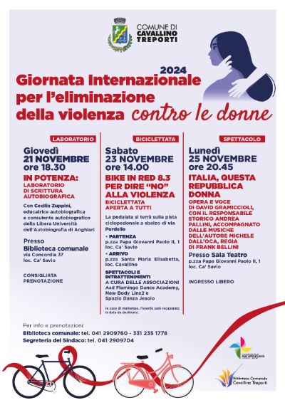 Eventi giornata internazionale contro la violenza delle donne