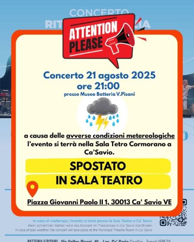 Cambio location concerto 21.08