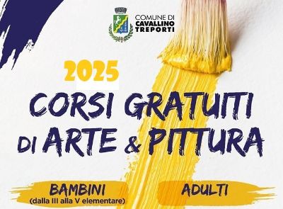 Locandina corsi di arte e pittura