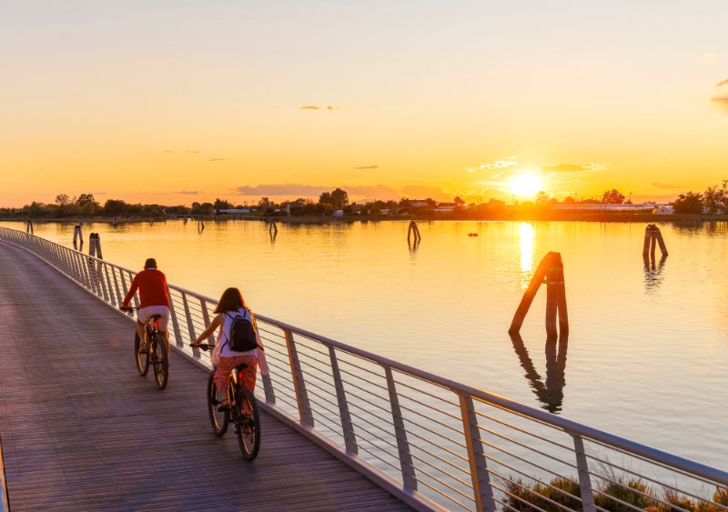 Ciclabile a sbalzo sulla laguna veneta - via Pordelio