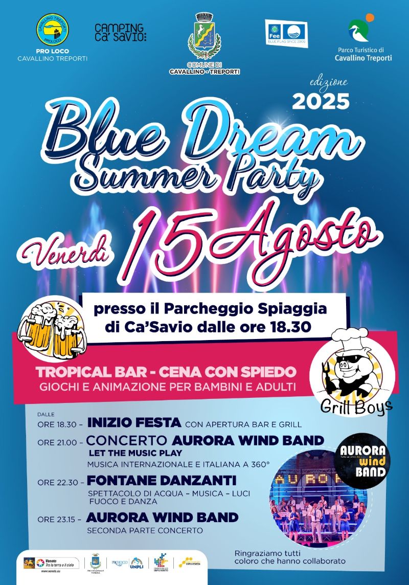 Locandina Blue Dream Summer Party 15.08