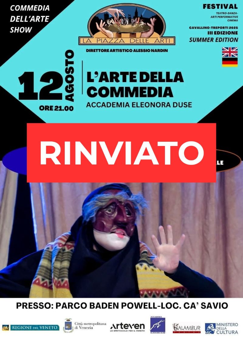 Locandina l'arte della commedia rinviato