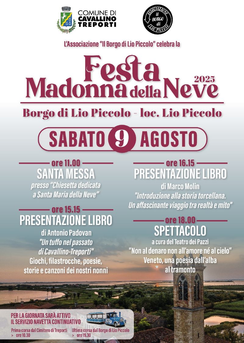 Locandina Festa Madonna della Neve 9.08