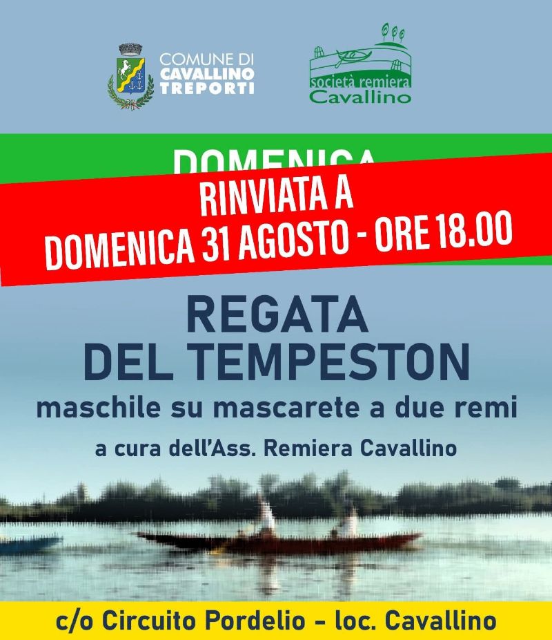 Locandina Regata del Tempeston rinviata al 31.08