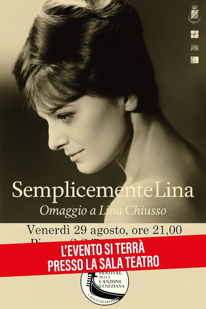 Festival canzone veneziana 29.08 spostato sala teatro