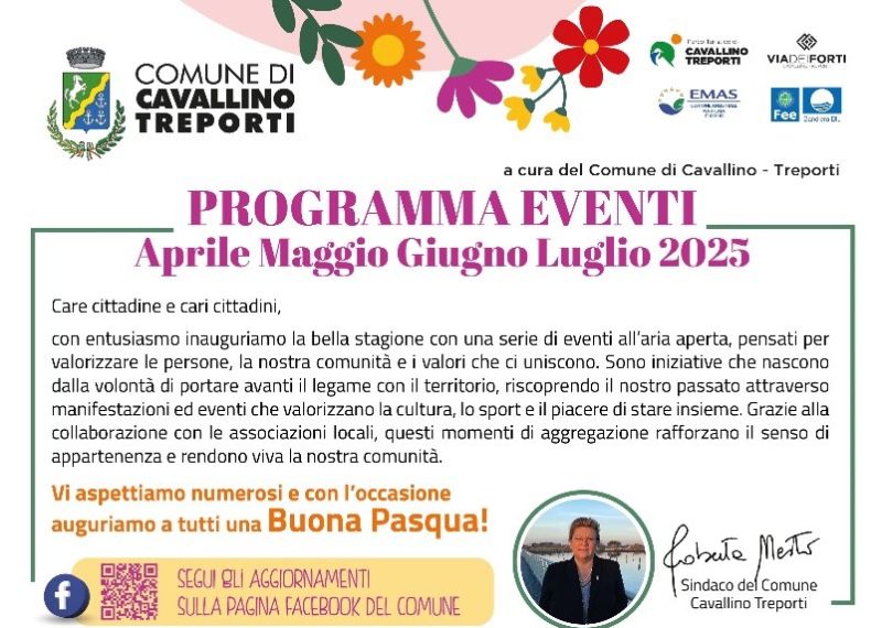 Locandina brochure eventi aprile - luglio 2025