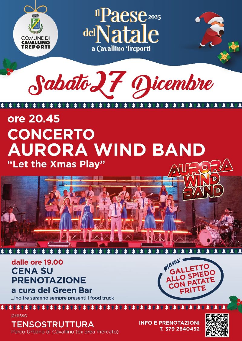 Locandina Concerto Aurora Wind Band 27.12.2025