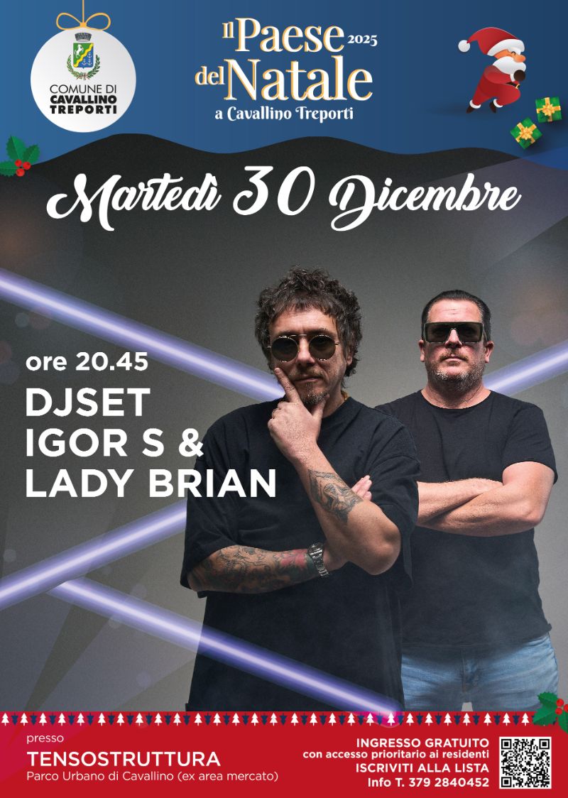 Locandina DJSet Igor S & Lady Brian 30.12.2025