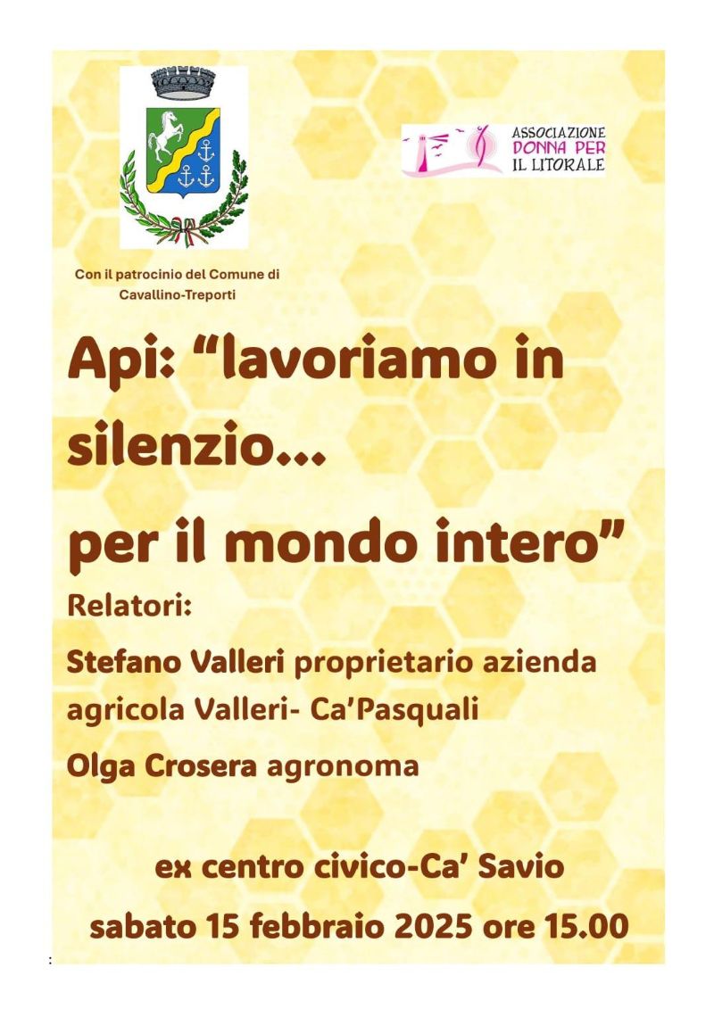 Api: lavoriamo in silenzio... per il mondo intero
