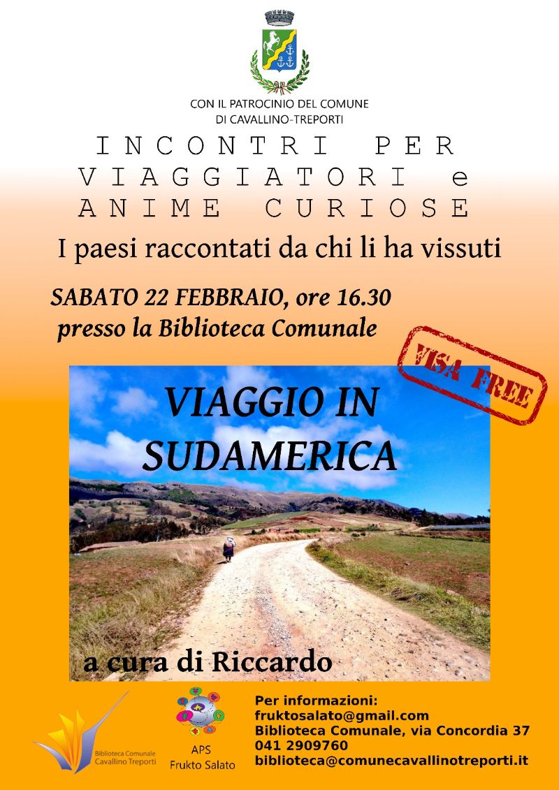 Locandina Incontri per viaggiatori e anime curiose 22-02-2025
