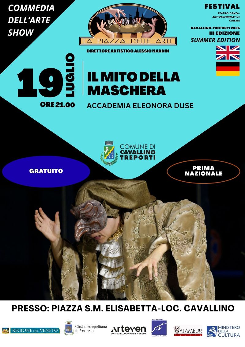 Locandina Festival La piazza delle arti summer edition 19.07