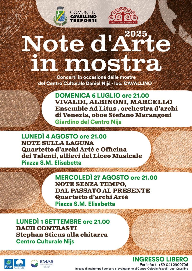 Locandina note d'arte in mostra
