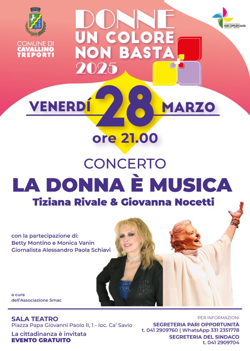 Locandina Donne un colore non basta 28.03.2025