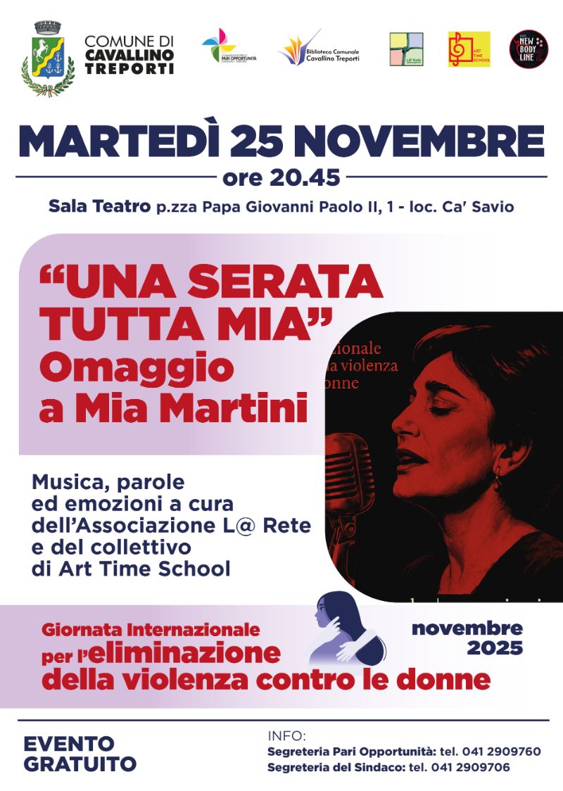 Locandina Una Serata Tutta Mia 25.11