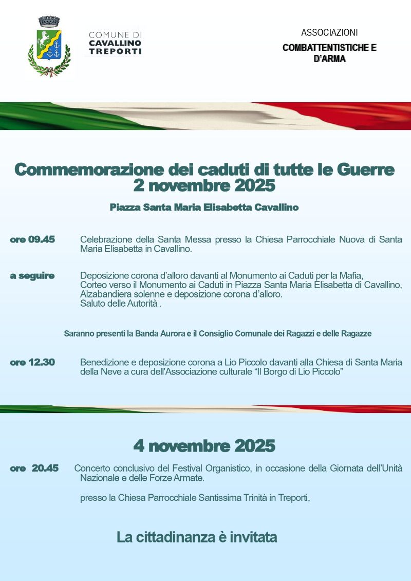 Locandina Cerimonia Commemorazione 02.11.2025