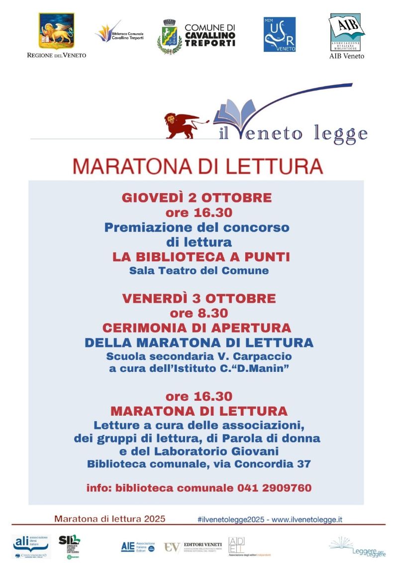 Locandina Maratona di Lettura 2025