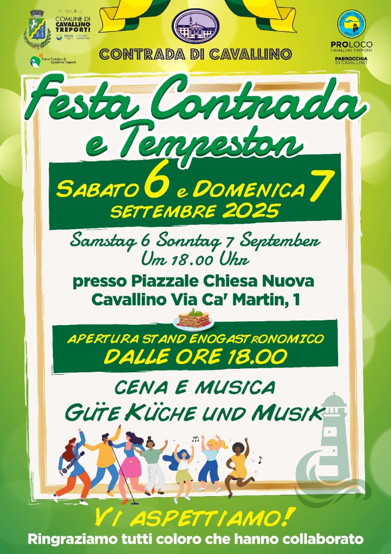 Locandina Festa contrada e Tempeston