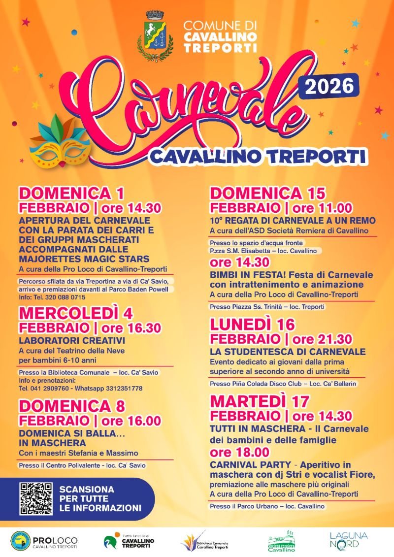 Carnevale 2026 programma