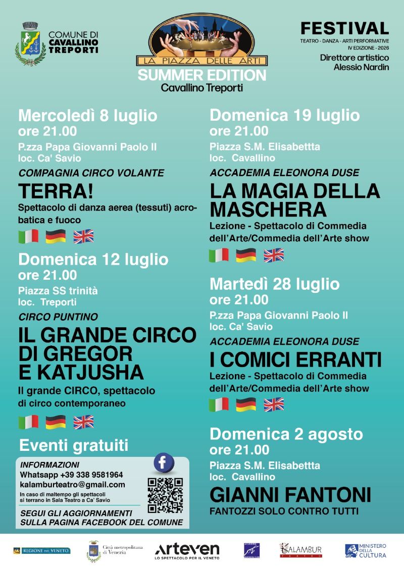 La Piazza delle Arti Summer Edition 2026