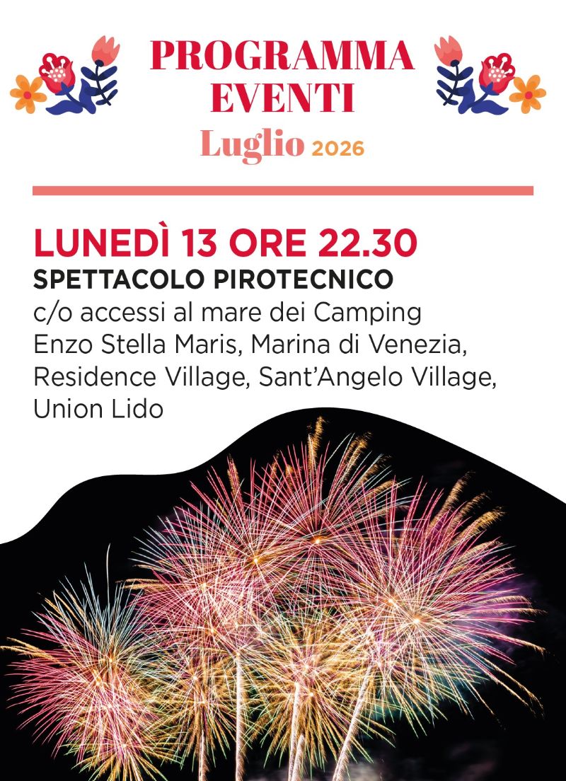 Spettacoli pirotecnici 13.07.2026