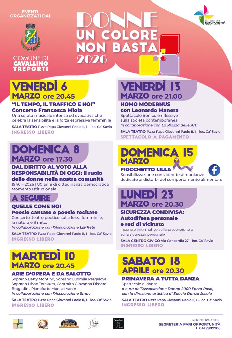 Locandina Donne un colore non basta 2026