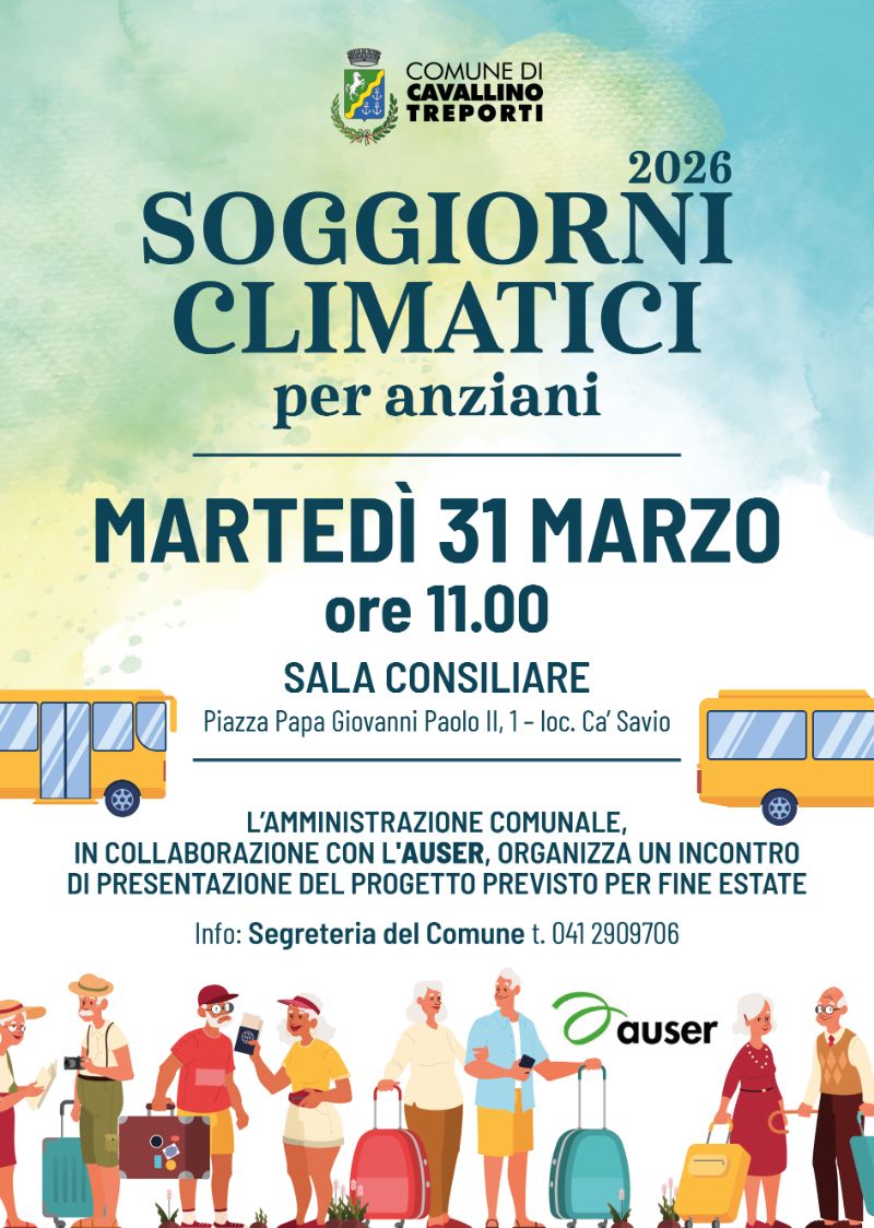 Locandina Soggiorni Climatici 2026