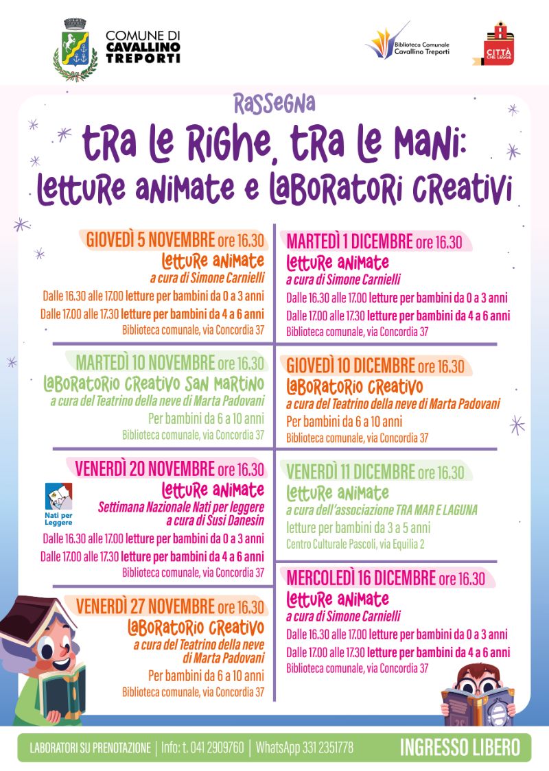 Letture animate e laboratori creativi 2026