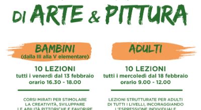 Locandina corsi si arte e pittura 2026