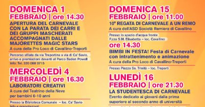 Carnevale 2026 programma