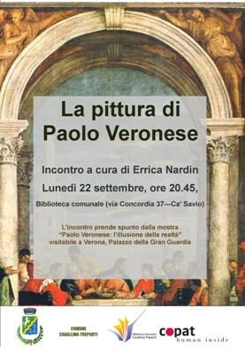 Locandina dell'incontro dedicato a Paolo Veronese